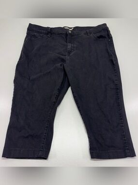 Levi’s 721 High Rise Skinny Crop Black Stretch Jeans 18W Plus Size